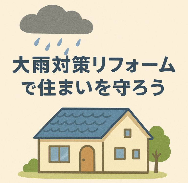 大雨対策リフォームで住まいを守ろう
